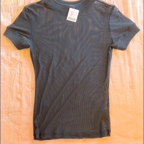 UO- urban outfitters sheer black Tee π§ββοΈ Large - Picture 1 of 4